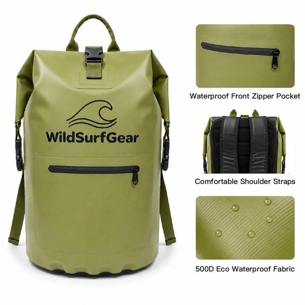 30L Military Green Dry Backpack