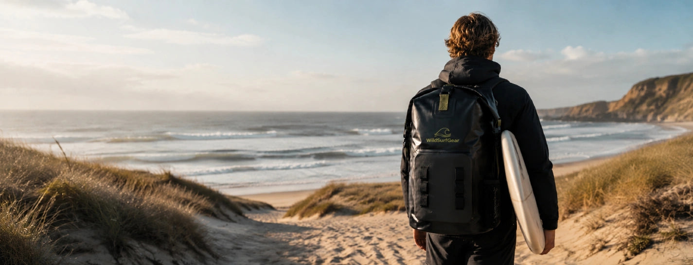 Dry backpack banner