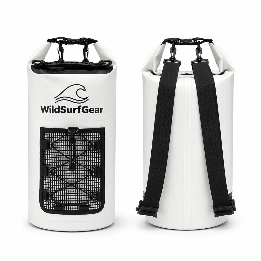 20L Waterproof Dry Bag with Mesh Pocket