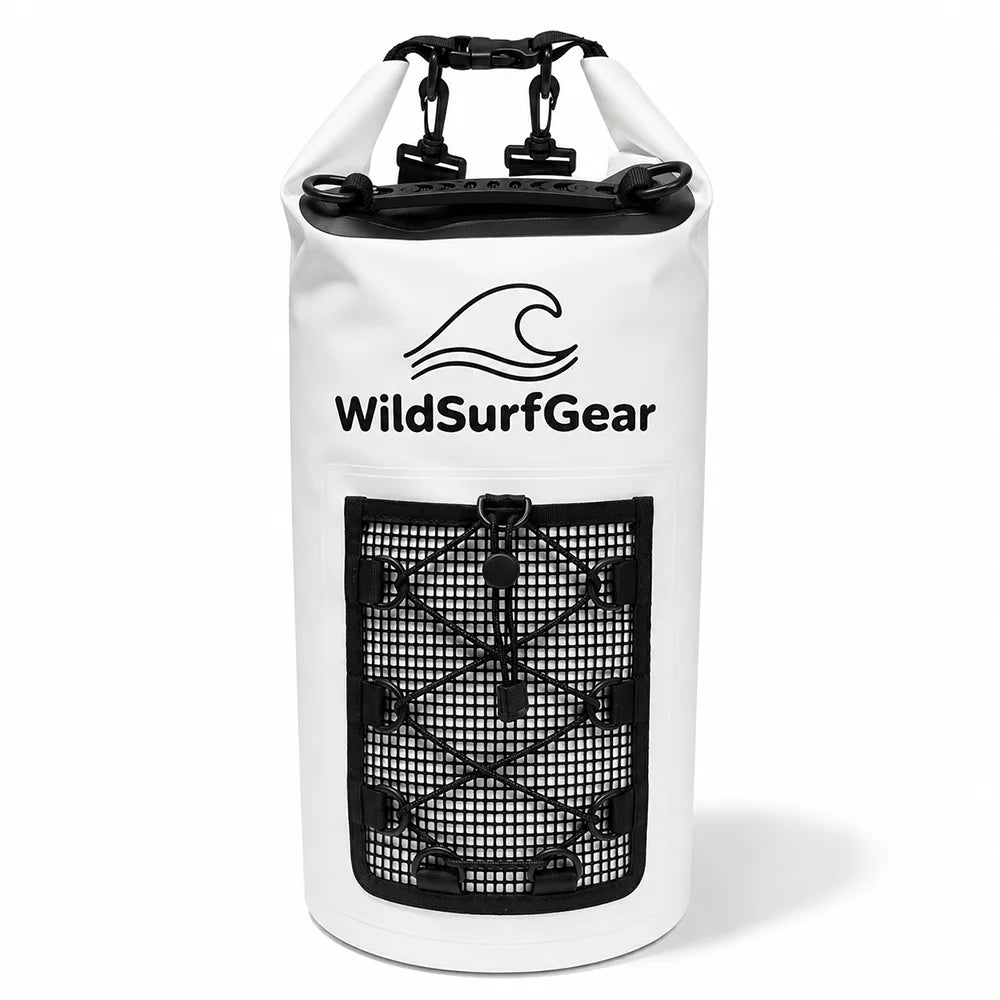 20L Waterproof Dry Bag with Mesh Pocket