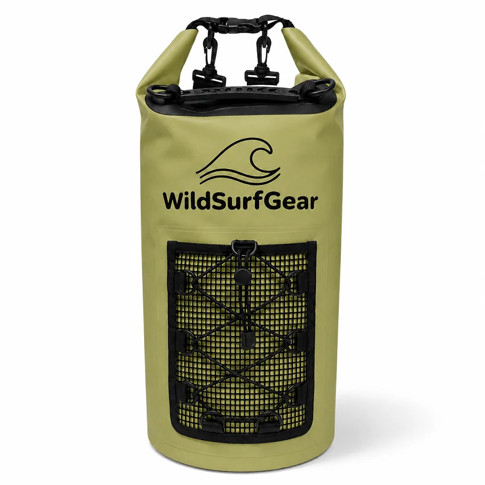 20L Waterproof Dry Bag with Mesh Pocket