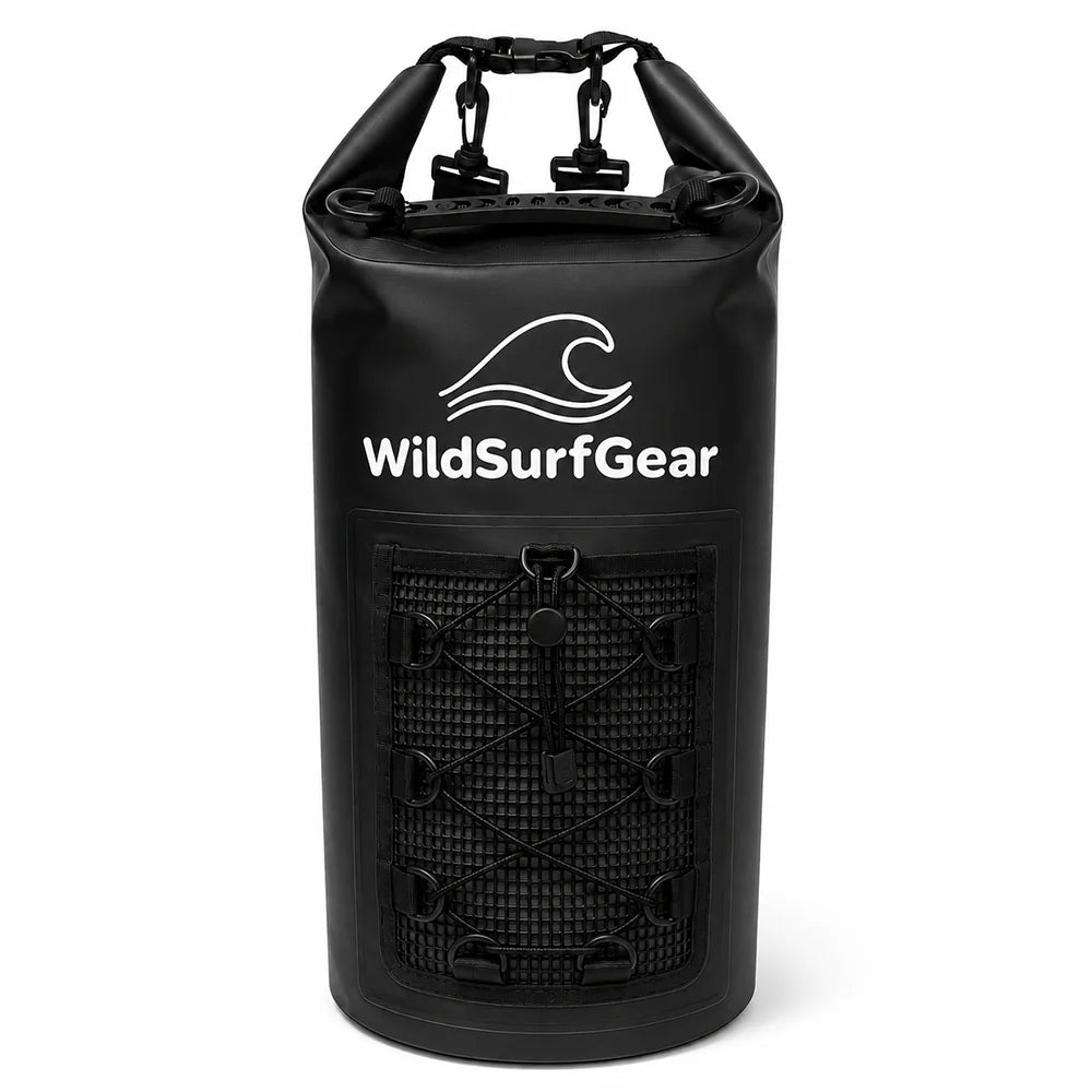 20L Waterproof Dry Bag with Mesh Pocket