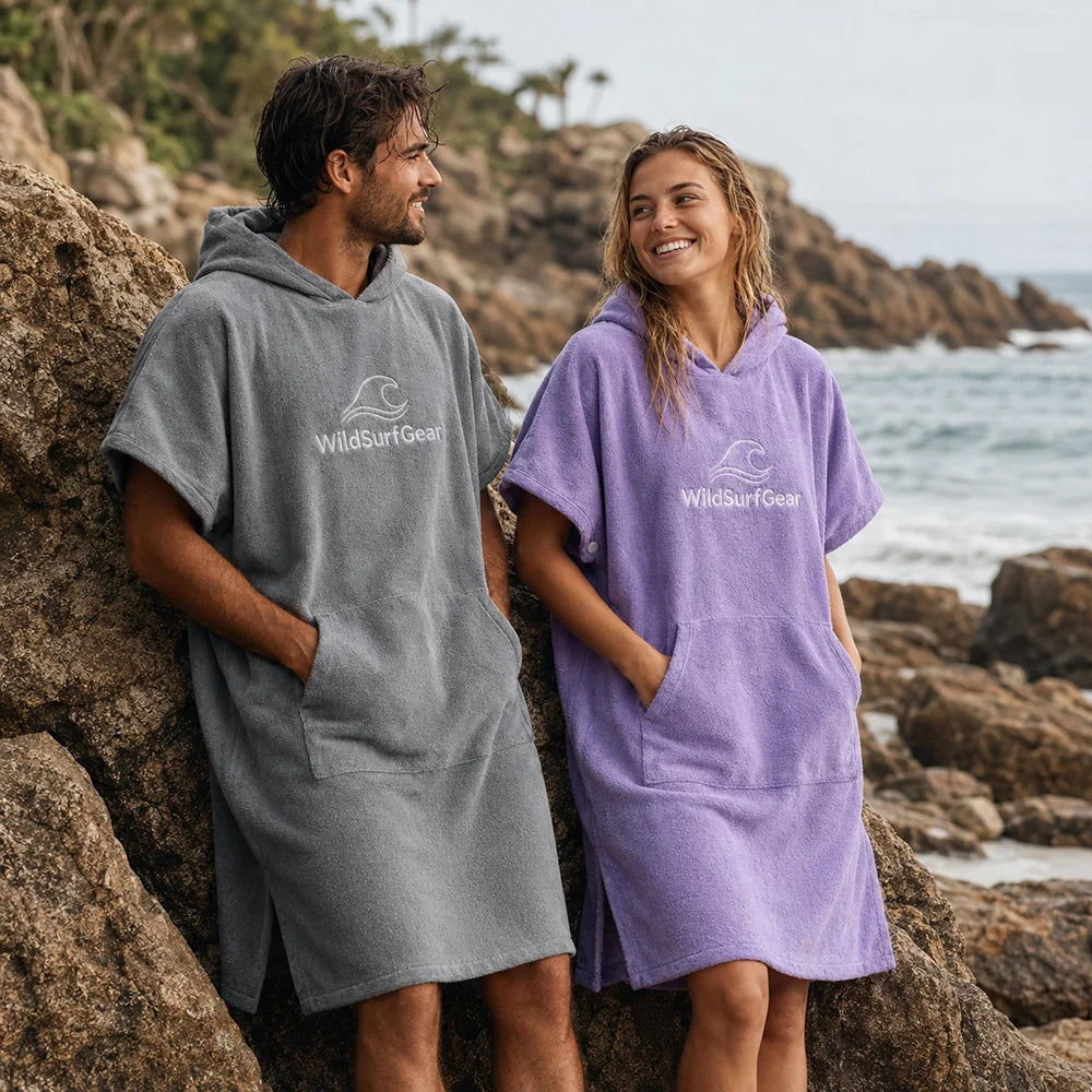 260GSM Quick-Dry Microfiber Surf Poncho