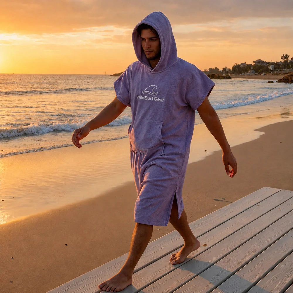 260GSM Quick-Dry Microfiber Surf Poncho